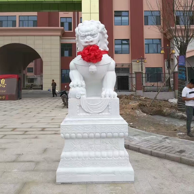 武汉汉白玉狮子